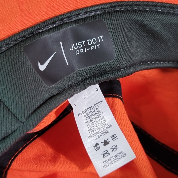 Nike Dry Bucket Orange Gray Hat Cap Adjustable - Picture 11 of 12